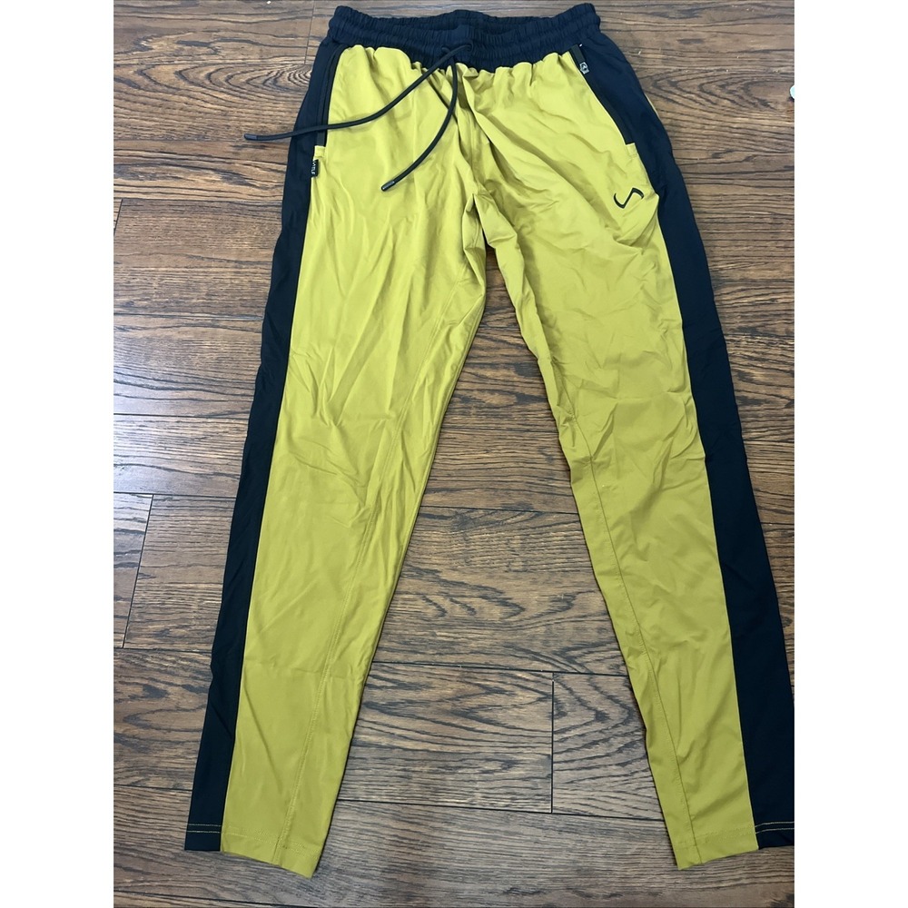 Take Life Further Womens Med Joggers Athletic Pants Active Zip Pockets Green Blk